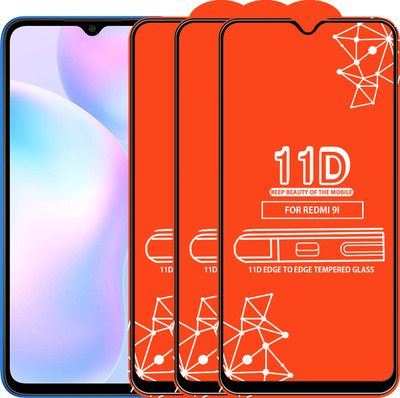Roxel Edge To Edge Tempered Glass for Redmi 9I(Pack of 3)