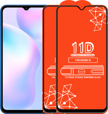 Roxel Edge To Edge Tempered Glass for Redmi 9I(Pack of 2)