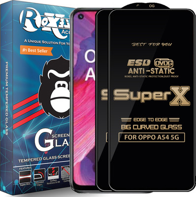 Roxel Edge To Edge Tempered Glass for OPPO A54 5G(Pack of 2)