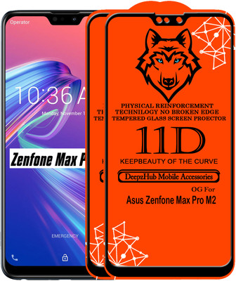 DeepzHub Edge To Edge Tempered Glass for Asus Zenfone Max Pro M2(Pack of 2)