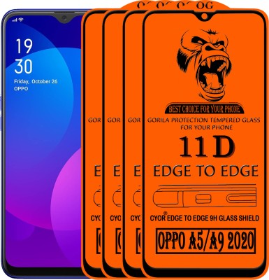 CYOR Edge To Edge Tempered Glass for OPPO A5 2020(Pack of 4)