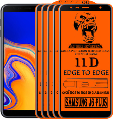 CYOR Edge To Edge Tempered Glass for SAMSUNG J6 PLUS(Pack of 5)