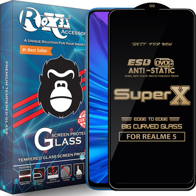 Roxel Edge To Edge Tempered Glass for REALME 5(Pack of 1)