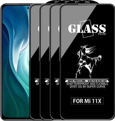 Qyist Edge To Edge Tempered Glass for MI 11X(Pack of 4)