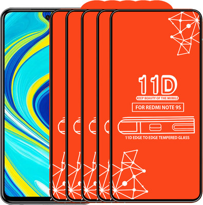 Roxel Edge To Edge Tempered Glass for Redmi Note 9S(Pack of 5)