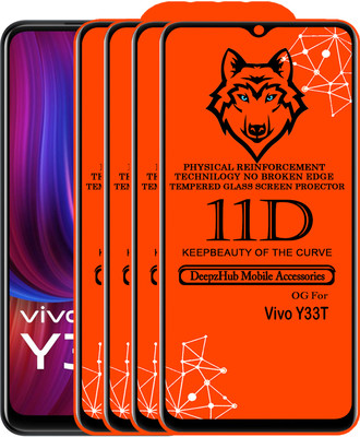 DeepzHub Edge To Edge Tempered Glass for vivo Y33T(Pack of 4)