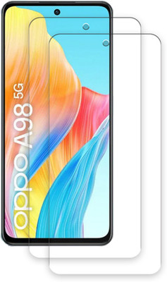 ARBAN Edge To Edge Tempered Glass for Oppo A98 TEMPERED GUARD FRONTP2(Pack of 2)