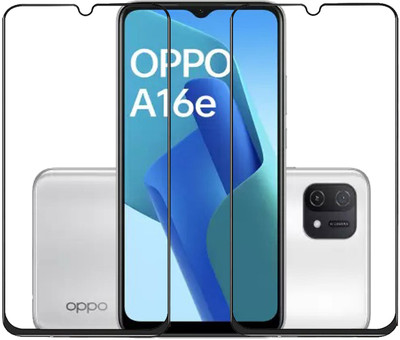 INFINITYWORLD Edge To Edge Tempered Glass for OPPO A16E(Pack of 2)