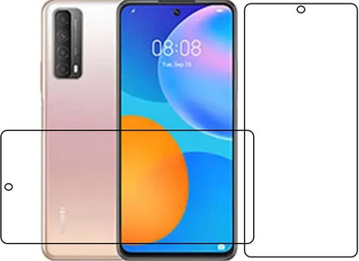 Fit size Edge To Edge Tempered Glass for Screen Gaurd Tempered glass plastic and Fiber huawei p smart 2020(Pack of 1)