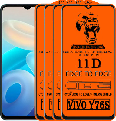 CYOR Edge To Edge Tempered Glass for VIVO Y76S(Pack of 4)