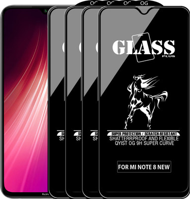 Qyist Edge To Edge Tempered Glass for REDMI NOTE 8(Pack of 4)