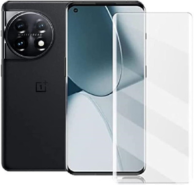 Les Bon Amis Edge To Edge Tempered Glass for Screen Protector UV Glass Compatible for OnePlus 11R 5G Advanced Border-Less Full Edge to Edge Screen Protector and Easy Installation Kit - Pack of 1(Pack of 1)