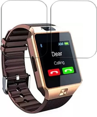 SOMTONE Edge To Edge Tempered Glass for Dz09 Bluetooth Smart Wrist Watch SMARTWATCH SCREEN GUARD(Pack of 2)