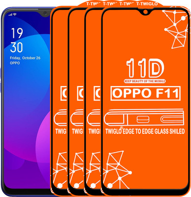 TWIGLO Edge To Edge Tempered Glass for OPPO F11(Pack of 4)