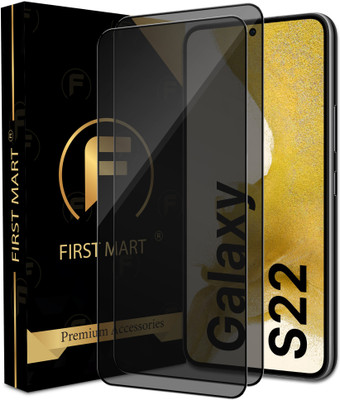 FIRST MART Edge To Edge Tempered Glass for Samsung Galaxy S22 5G, Samsung Galaxy S23 5G, Samsung S22 5G, Samsung S22, Privacy Anti Spy Glass(Pack of 2)