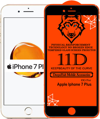 DeepzHub Edge To Edge Tempered Glass for Apple iPhone 7 Plus(Pack of 1)