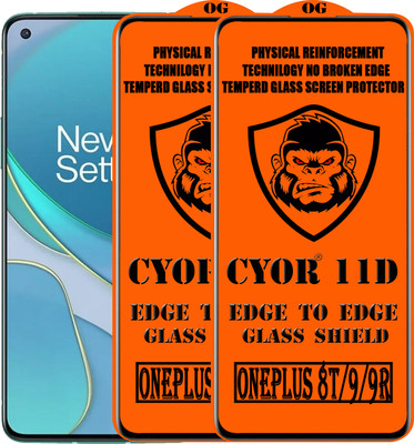 CYOR Edge To Edge Tempered Glass for ONEPLUS 8T(Pack of 2)
