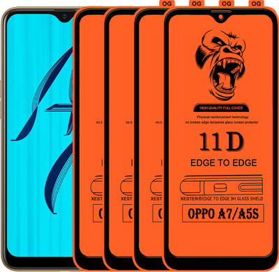 PFOAM Edge To Edge Tempered Glass for OPPO A7(Pack of 4)
