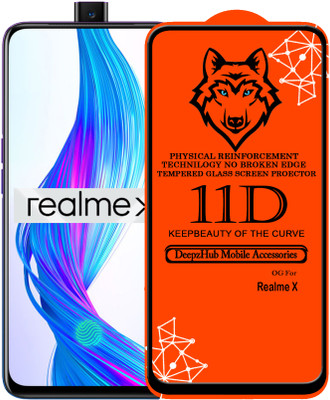 DeepzHub Edge To Edge Tempered Glass for Realme X(Pack of 1)