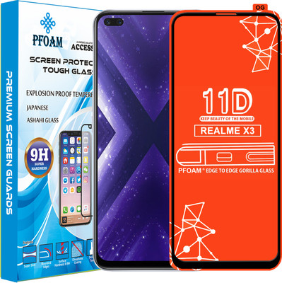 PFOAM Edge To Edge Tempered Glass for REALME X3(Pack of 1)