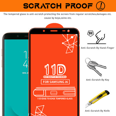 Qyist Edge To Edge Tempered Glass for Samsung Galaxy J6(Pack of 4)