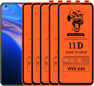 PFOAM Edge To Edge Tempered Glass for VIVO X50(Pack of 5)