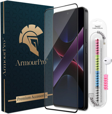 ArmourPro Edge To Edge Tempered Glass for Poco X7 Pro 5G, OG Tempered Glass with Cable Protector(Pack of 1)