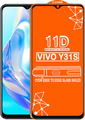 CYOR Edge To Edge Tempered Glass for VIVO Y31S(Pack of 1)