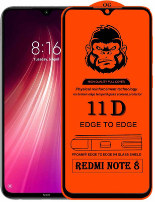 Xester Edge To Edge Tempered Glass for REDMI NOTE 8(Pack of 1)