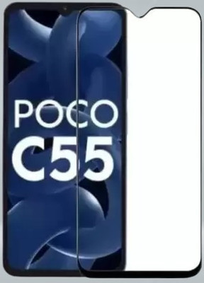 vmt stock Edge To Edge Tempered Glass for POCO C55 5G(Pack of 1)