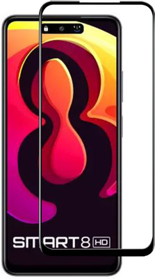 VAlight Edge To Edge Tempered Glass for Infinix SMART 8 HD, infinix smart 8 hd(Pack of 1)