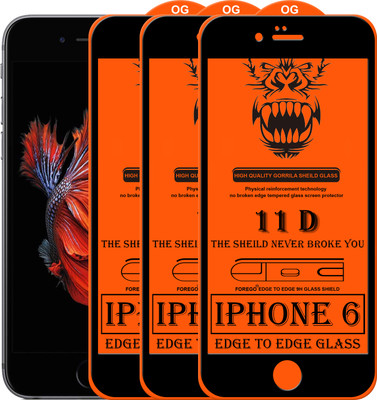 Forego Edge To Edge Tempered Glass for Apple iPhone 6(Pack of 3)