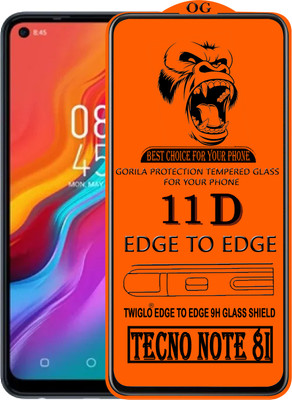 TWIGLO Edge To Edge Tempered Glass for TECNO NOTE 8I(Pack of 1)