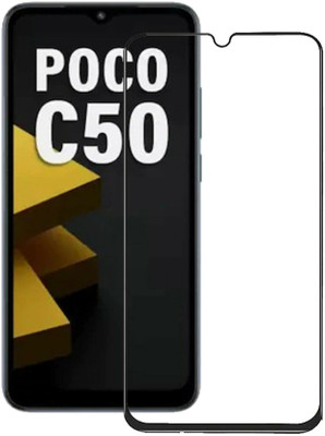 DMJHP Edge To Edge Tempered Glass for Poco C50(Pack of 1)