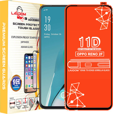 Laxdom Edge To Edge Tempered Glass for Oppo Reno2 F(Pack of 1)