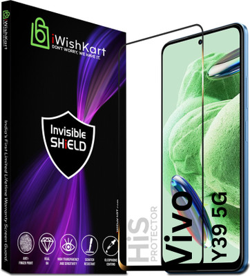 iWishKart Tempered Glass Guard for vivo Y39, vivo Y39 5G, Military grade Edge to Edge Premium gorilla glass with Self Installation Guide - Wet & Dry wipes, Dust Absorber [With Warranty](Pack of 1)