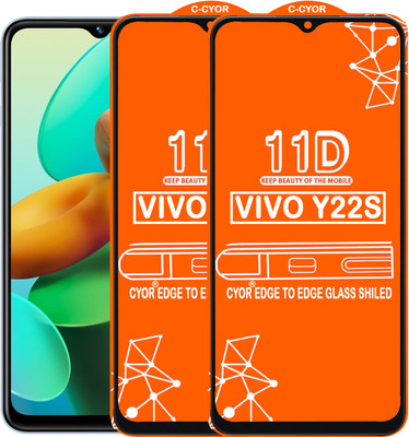 CYOR Edge To Edge Tempered Glass for VIVO Y22S(Pack of 2)