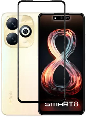 ojucase Edge To Edge Tempered Glass for Infinix Smart 8 HD(Pack of 1)