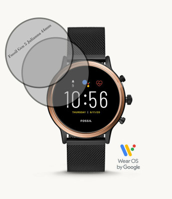 RapTag Edge To Edge Tempered Glass for HM Fossil Gen 5 Julianna 44mm Smartwatch(Pack of 2)