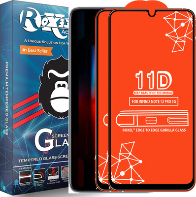 Roxel Edge To Edge Tempered Glass for Infinix Note 12 Pro 5G(Pack of 2)
