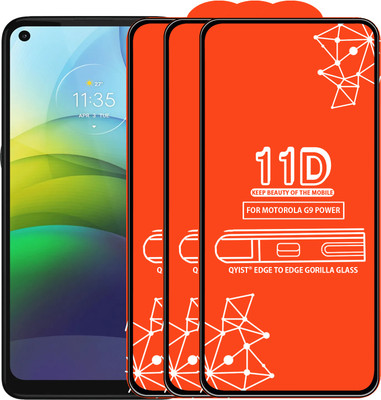 Qyist Edge To Edge Tempered Glass for MOTOROLA G9 POWER(Pack of 3)