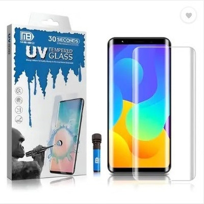 SOMAYTRADERS Edge To Edge Tempered Glass for VIVO X70 Pro Plus 5G, Meibo Series 3D Curved High Quality UV Liquide Glue Glass with Easy Installation Kit(Pack of 1)