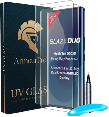 ArmourPro Edge To Edge Tempered Glass for Lava Blaze Duo 5G, Lava Blaze Duo, Advanced HD+ UV Guard(Pack of 2)