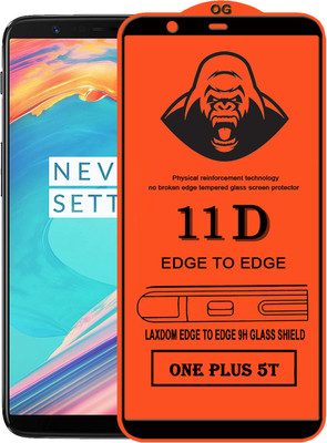 Laxdom Edge To Edge Tempered Glass for OnePlus 5T(Pack of 1)