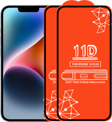 Qyist Edge To Edge Tempered Glass for Iphone 14 Plus(Pack of 2)