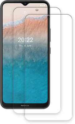 SOMTONE Edge To Edge Tempered Glass for Nokia C21 Plus TEMPERED GUARD FRONTP2(Pack of 2)