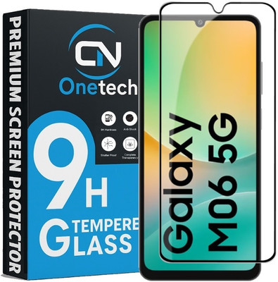 OneTech Edge To Edge Tempered Glass for Samsung Galaxy M06 5G / Galaxy A06 5G 9H Hardness, Premium HD+ Screen Protector(Pack of 1)