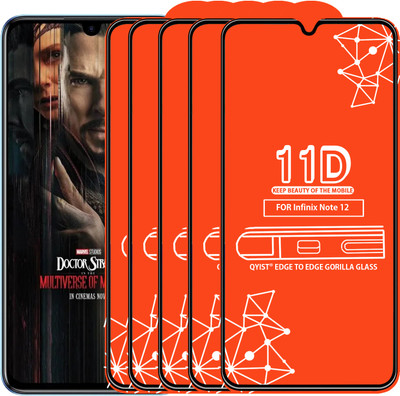 Qyist Edge To Edge Tempered Glass for Infinix Note 12(Pack of 5)
