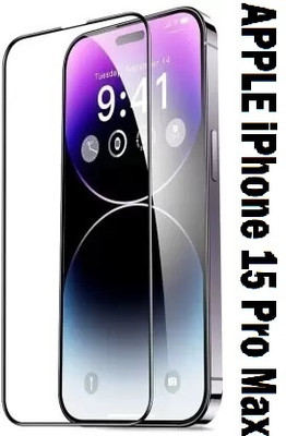 welldesign Edge To Edge Tempered Glass for APPLE iPhone 15 Pro Max, iPhone 15 Pro Max(Pack of 1)