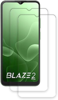 SOMTONE Edge To Edge Tempered Glass for Lava Blaze 2 Pro TEMPERED GUARD FRONTP2(Pack of 2)